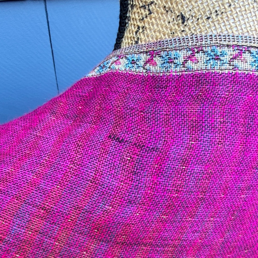 Elegant Fuchsia Paisley Wrap Shawl - Women Accessories - Picture 7 of 11